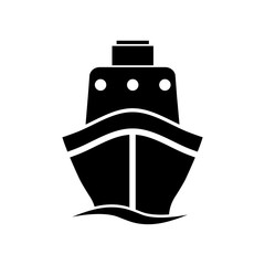 Ship icon, logo isolated on white background