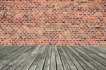 old room with brick wall