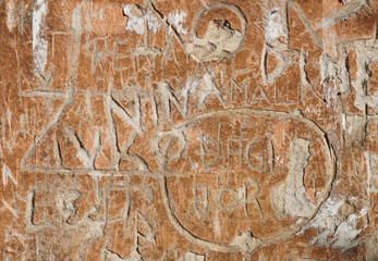 Weathered old scratched wall background