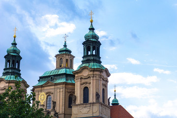Fototapeta na wymiar View of Church of st. nicolaus in Prague, Czech Republic.