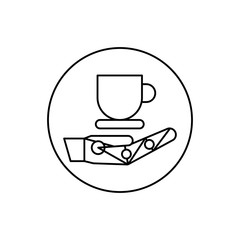 Robotic technology cup icon. Element of robotic icon