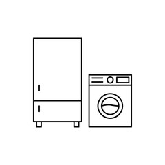 Shopping mall refrigerator washing machine icon. Element of shopping mall poll t