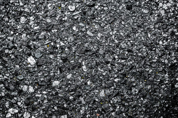 Background texture of rough asphalt Dark black Asphalt surface,top view.