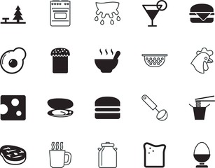 food vector icon set such as: glass, stove, instrument, recreation, coffee, travelling, drawing, energy, espresso, business, style, grilled, dish, break, box, cheese toast vector icon, bean, cuisine
