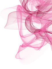 Set digital pink smokes colored on the white background. Trendy fashion design