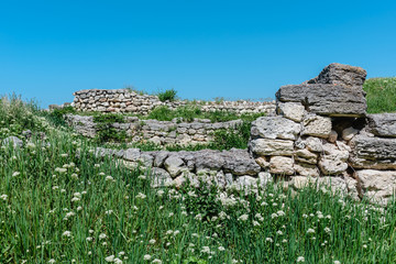 Fototapeta na wymiar Old ruins- national archaeological park