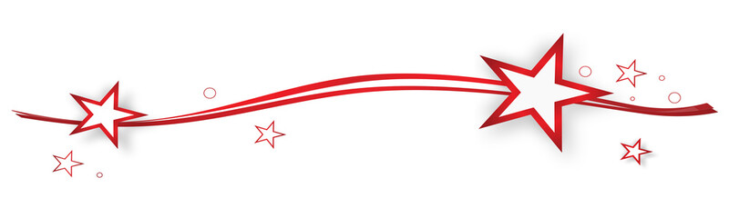 Obraz premium Stern Band Banner Rot Weihnachten Sterne Welle Wellen