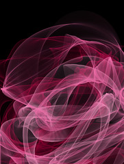 Set digital pink smokes colored on the white background. Trendy fashion design