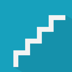 white stairs icon- vector illustration