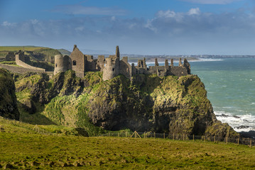 Fototapeta na wymiar Dunluce Castle Antrim Coast Irish landmark Northern Ireland summer