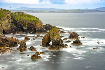 Fototapeta na wymiar Crohy Arch Donegal Ireland North Coast long exposure seascape