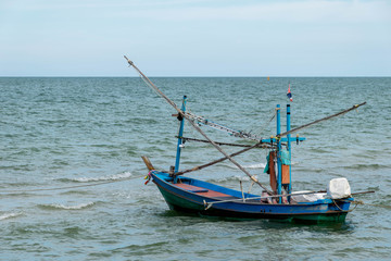 Fototapeta premium Small fishing boats parked on the beach.