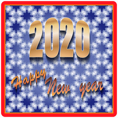 Decorative New Year's card