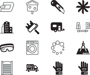 home vector icon set such as: sweet, wash, ski, medical, bar, buffering, road, cloth, cut, conditioning, standing, domestic, science, commercial, fresh, cooler, countdown, utility, van, money