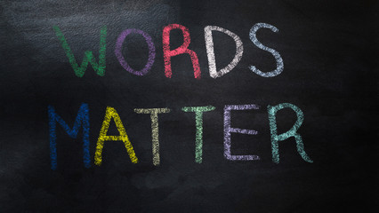 Fototapeta premium handwriting words matter on chalkboard