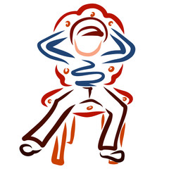 man carefree resting in a beautiful chair