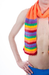 Gay parade in Israel. Young man.