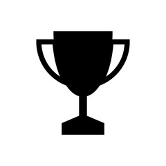Champions trophy icon vector illustration. First place award sign. Victory symbol.