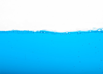 Fototapeta premium Surfaces blue in the water on white background