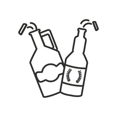 bottle beer oktoberfest festival icon