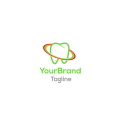 Rainbow teeth logo template