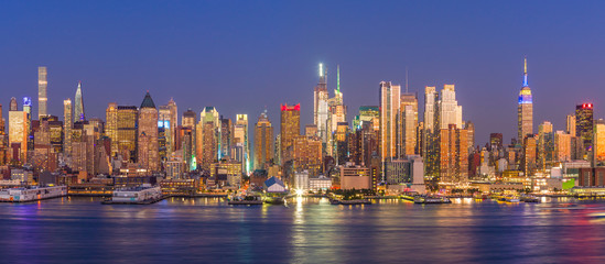 Plakat New York City Manhattan midtown buildings skyline