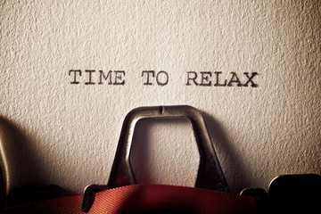 Time to relax