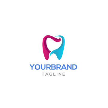 Colorful tooth logo design