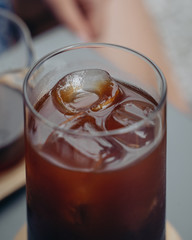 Cold brew with ice cubes