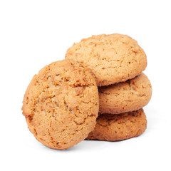 Heap of fresh tasty oatmeal cookies