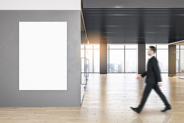 Fototapeta premium Contemporary office interior with poster
