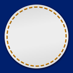 Sewing blank canvas with copy space in white.