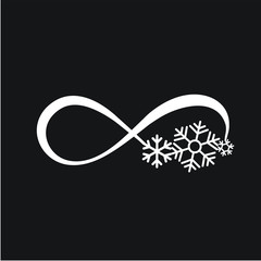 Modern, Merry Christmas, Winter, Infinity, Sign, Illustration background