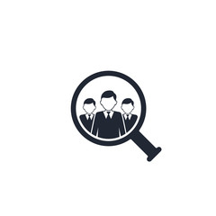 Search for employees and job, business, human resource. Looking for talent vector icon. Job search