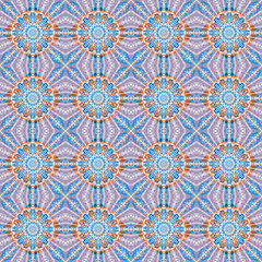 Pastel seamless pattern. Luxury floral design for ceramic tiles or fabric. Ethnic carpet and textile background