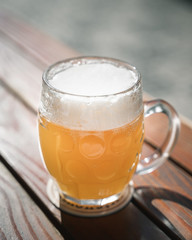 Draft beer with perfect foam