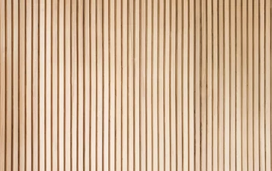 Acrylic prints Wall solid wooden battens wall pattern background with natural color finishing