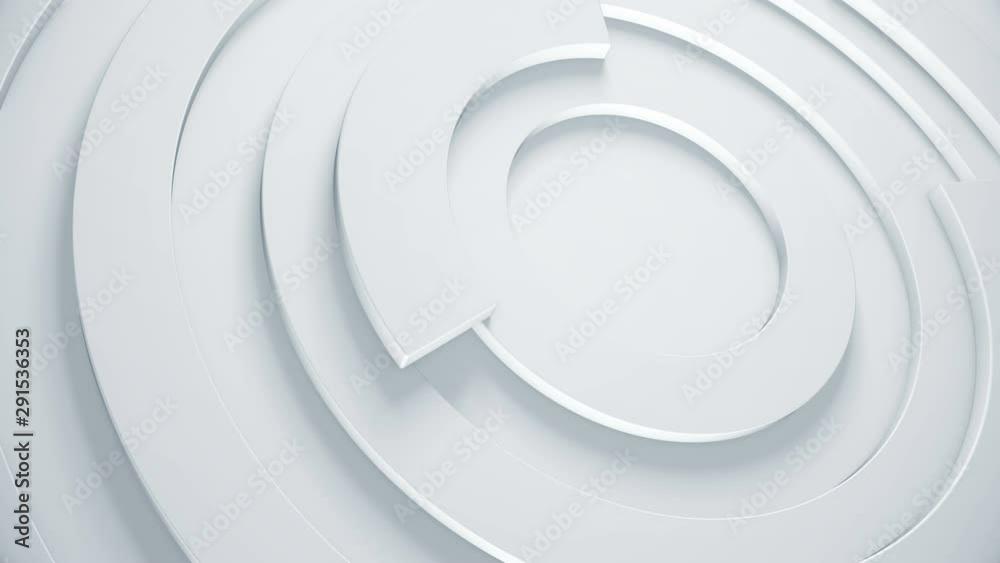 Poster 3d abstract background with simple geometric pattern. clean surface texture with circles and ring pa