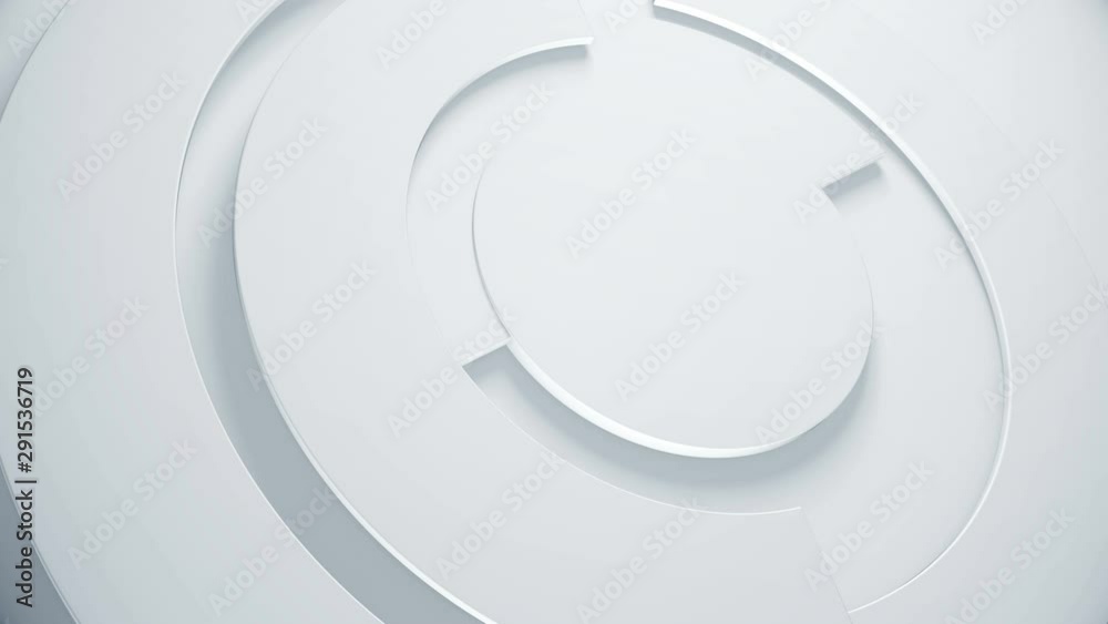 Poster abstract 3d render background with rotating ring parts. clean geometric texture for business present