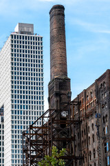 Fototapeta premium Domino Park in Williamsburg Brooklyn, Old sugar factory