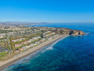 Aerial view of Monarch beach coastline
