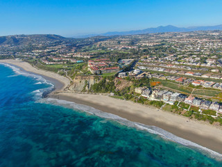 Aerial view of Monarch beach coastline