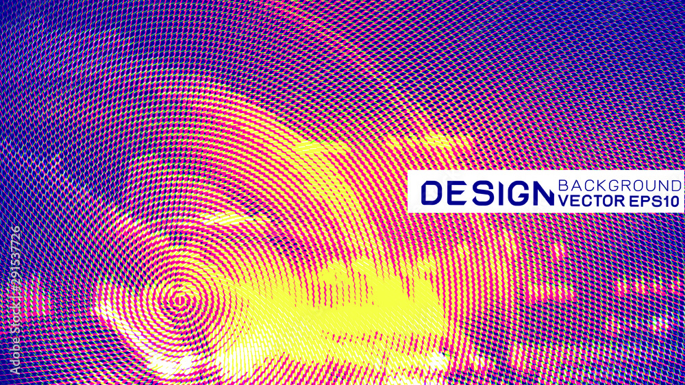 Poster abstract futuristic data technology concept with halftone and dots texture background. vector illust