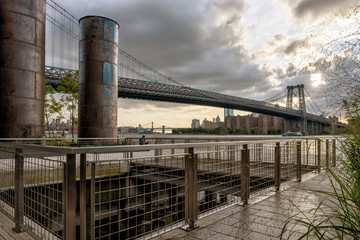 Naklejka premium Domino Park in Williamsburg Brooklyn, Old sugar factory