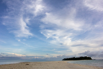 Mataking Island during low tide with big sky - Sabah, Malaysia