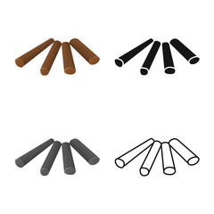 Vector design of firewood and pile icon. Collection of firewood and brown stock symbol for web.