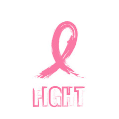 Vector Pink ribbon in Breast Cancer Awareness month symbol on pink background for help and motivation woman to fight with Breast Cancer,World Breast Cancer Concept