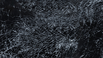 Pattern of  Mobile phone touch screen crack or mirror broken for background
