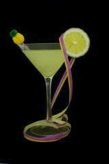 Cup of lemonade with rum