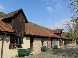 Fototapeta na wymiar Historischer städtischer Bauhof in Dinkelsbühl